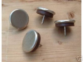 20 mm Metallgleiter mit Puffer f�r Teppich 50 St�ck